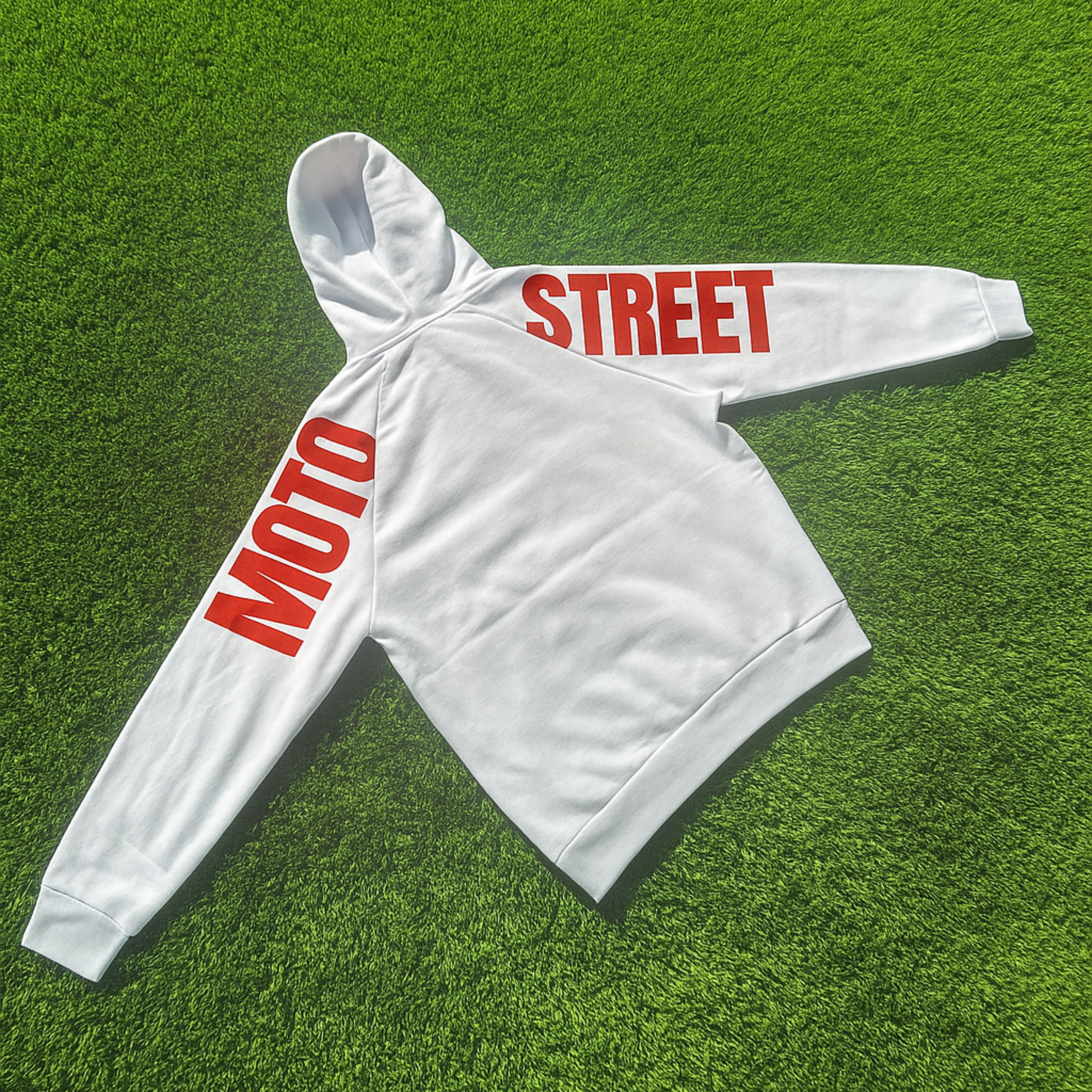 F & F Hoodie (wht/red)