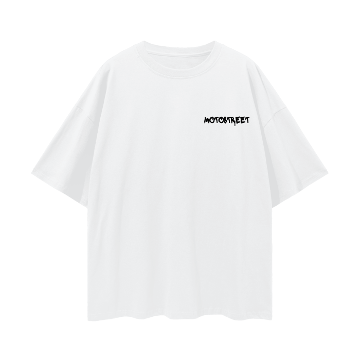 Oversized 'We Met At A Gas Station' Tee for Motorcycle & Streetwear Enthusiasts - Loose Fit with Wide Arm Holes, Drop Shoulder Design, Comfortable and Durable Biker T-Shirt Celebrating Riding Culture and motorcycle rider gift ideas.