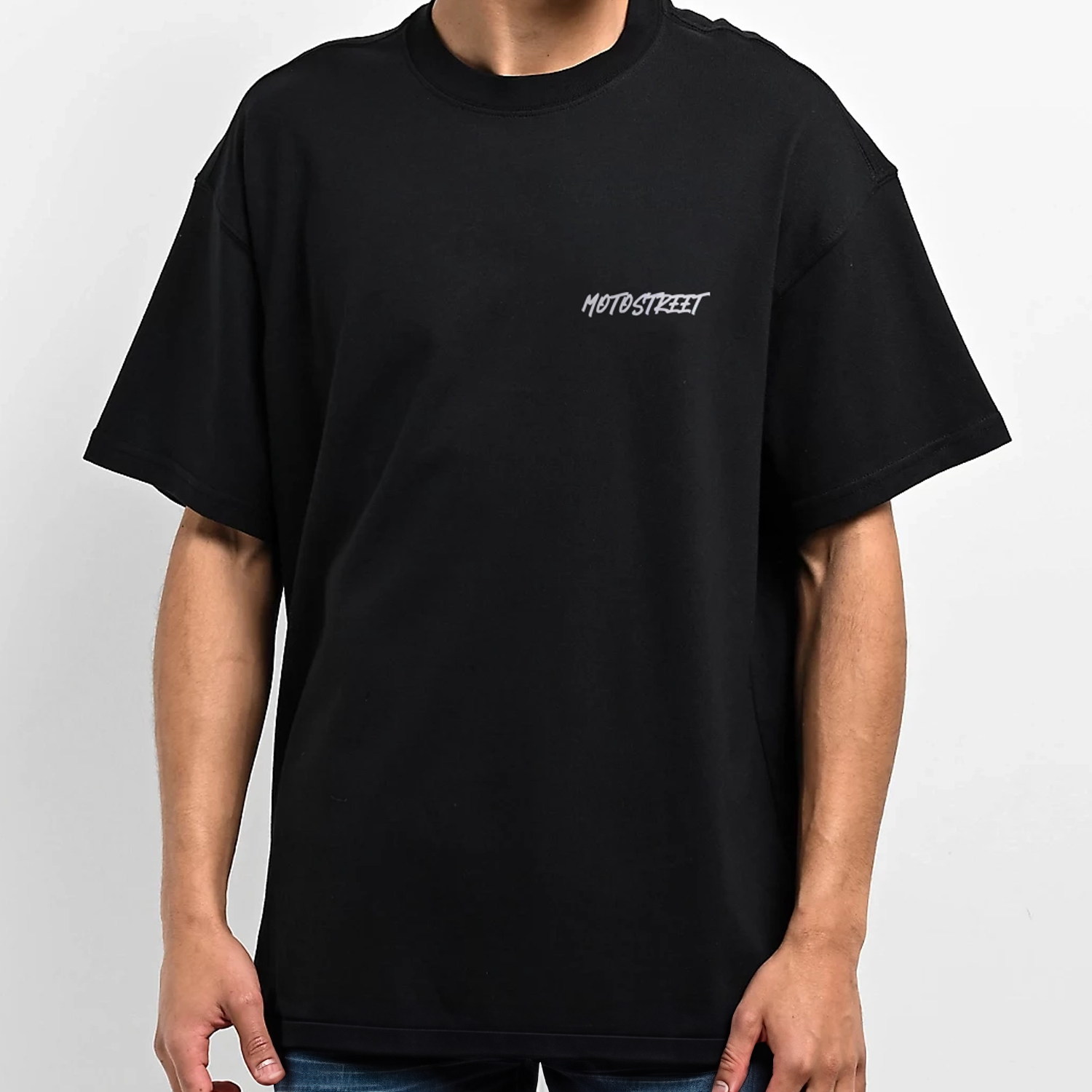 Oversized 'All Gas No Brakes' Tee for Motorcycle & Streetwear Enthusiasts - Loose Fit with Wide Arm Holes, Drop Shoulder Design, Comfortable and Durable Biker T-Shirt Celebrating Riding Culture and motorcycle rider gift ideas.