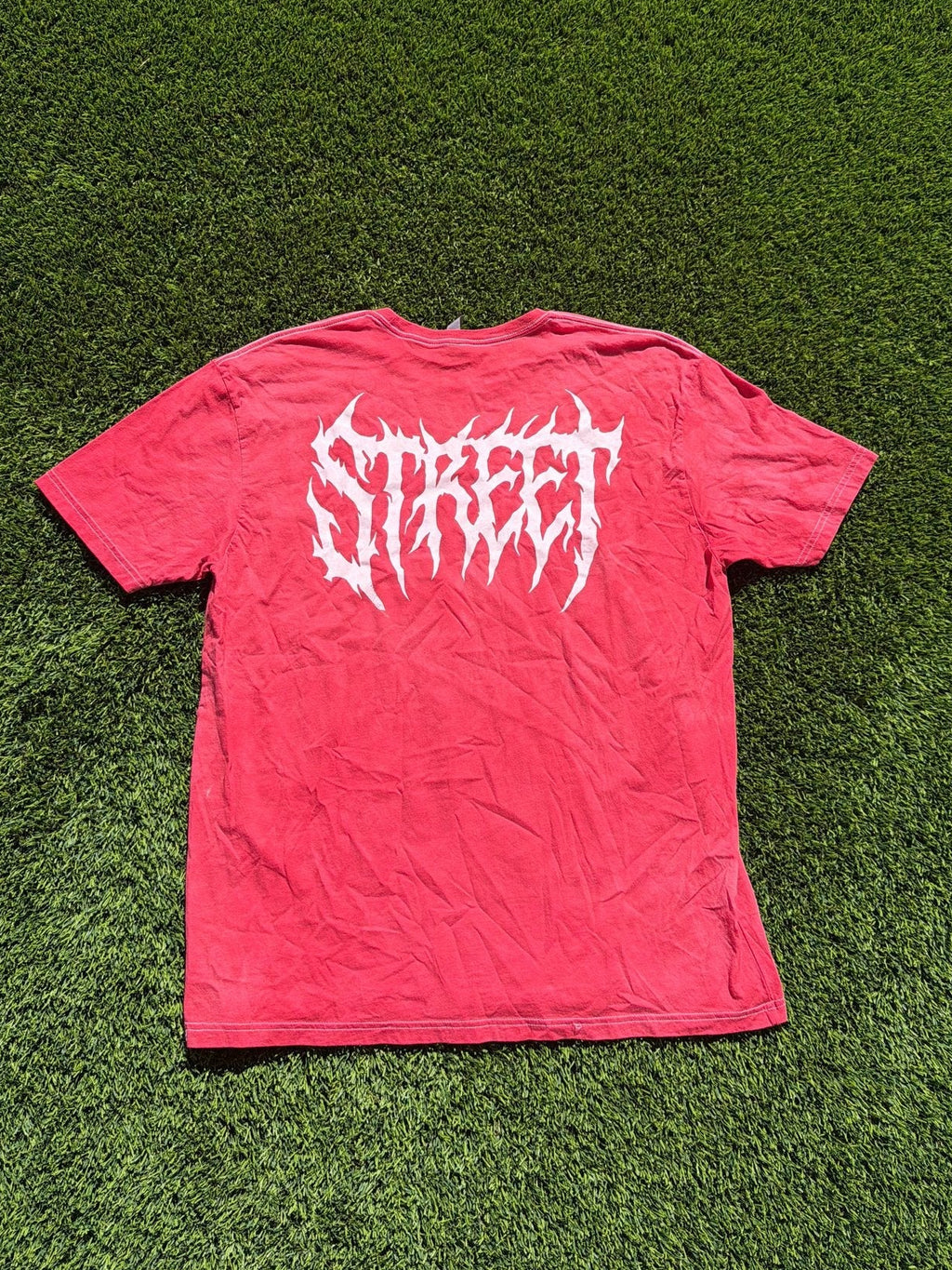 Garment Dyed STREET tee (red)