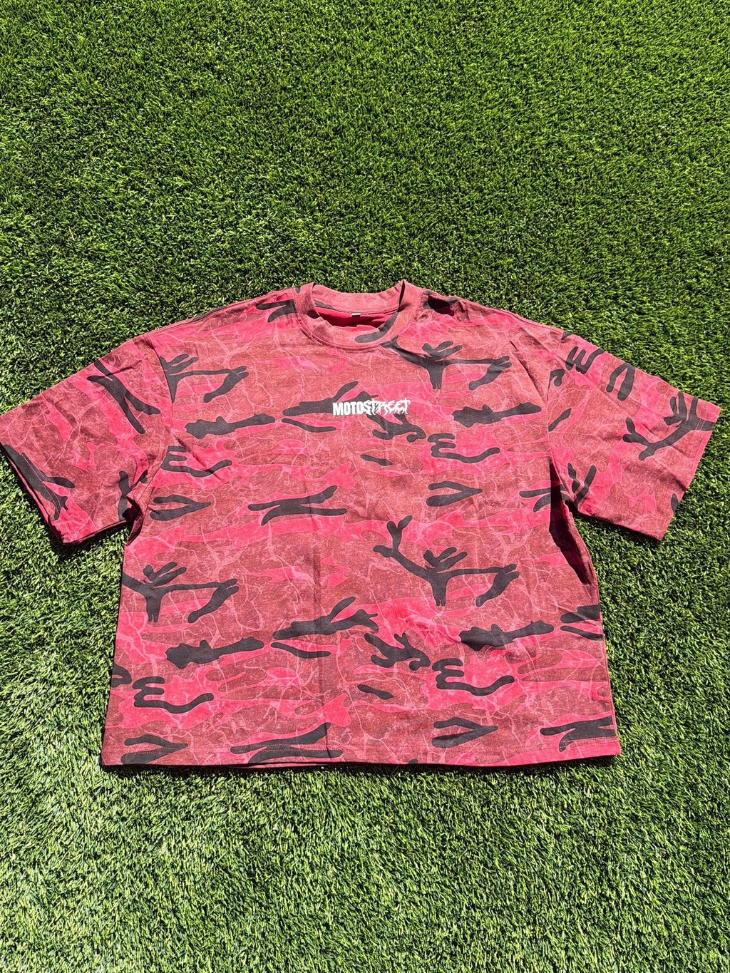 STREET boxy tee - Red camo