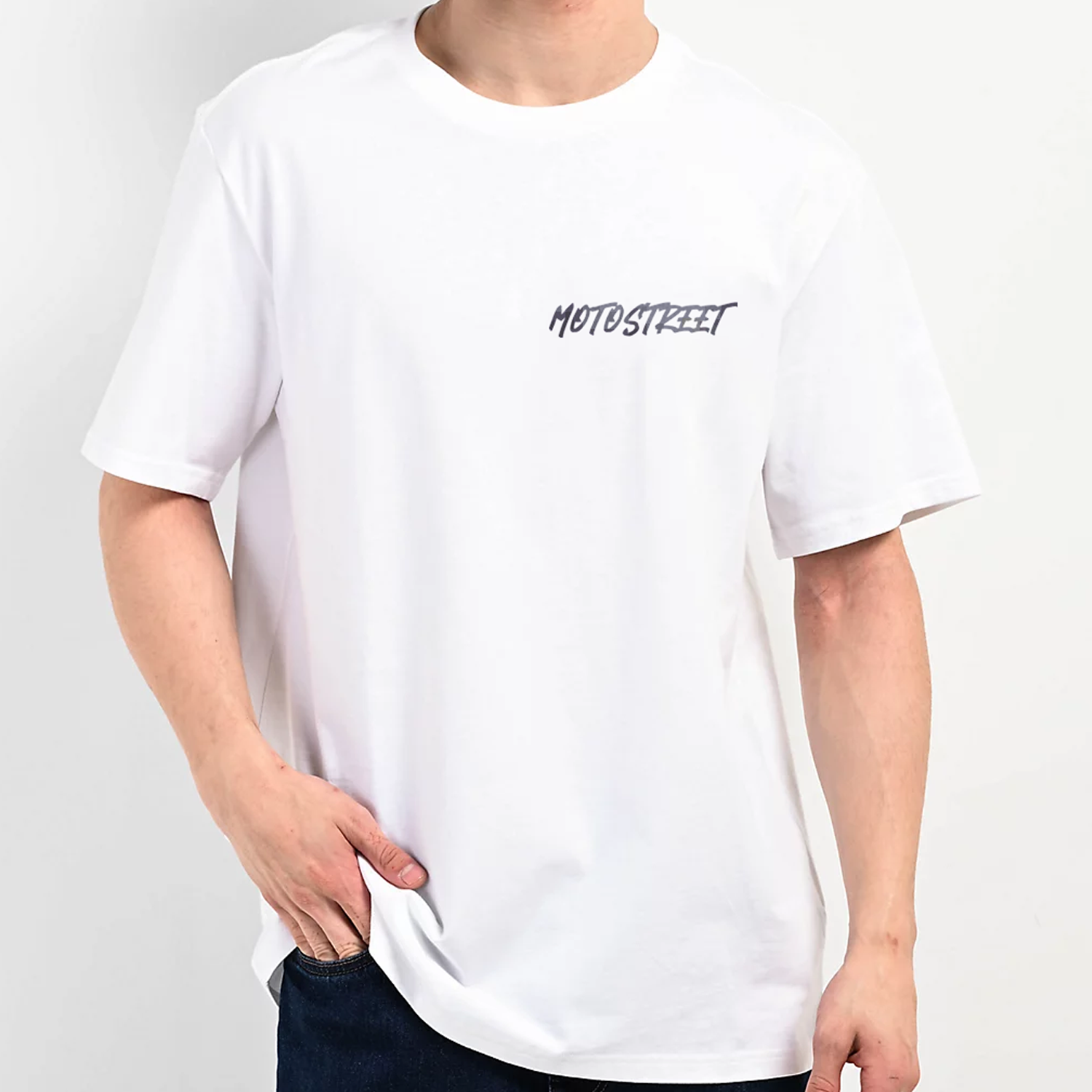 Oversized 'We Met At A Gas Station' Tee for Motorcycle & Streetwear Enthusiasts - Loose Fit with Wide Arm Holes, Drop Shoulder Design, Comfortable and Durable Biker T-Shirt Celebrating Riding Culture and motorcycle rider gift ideas.