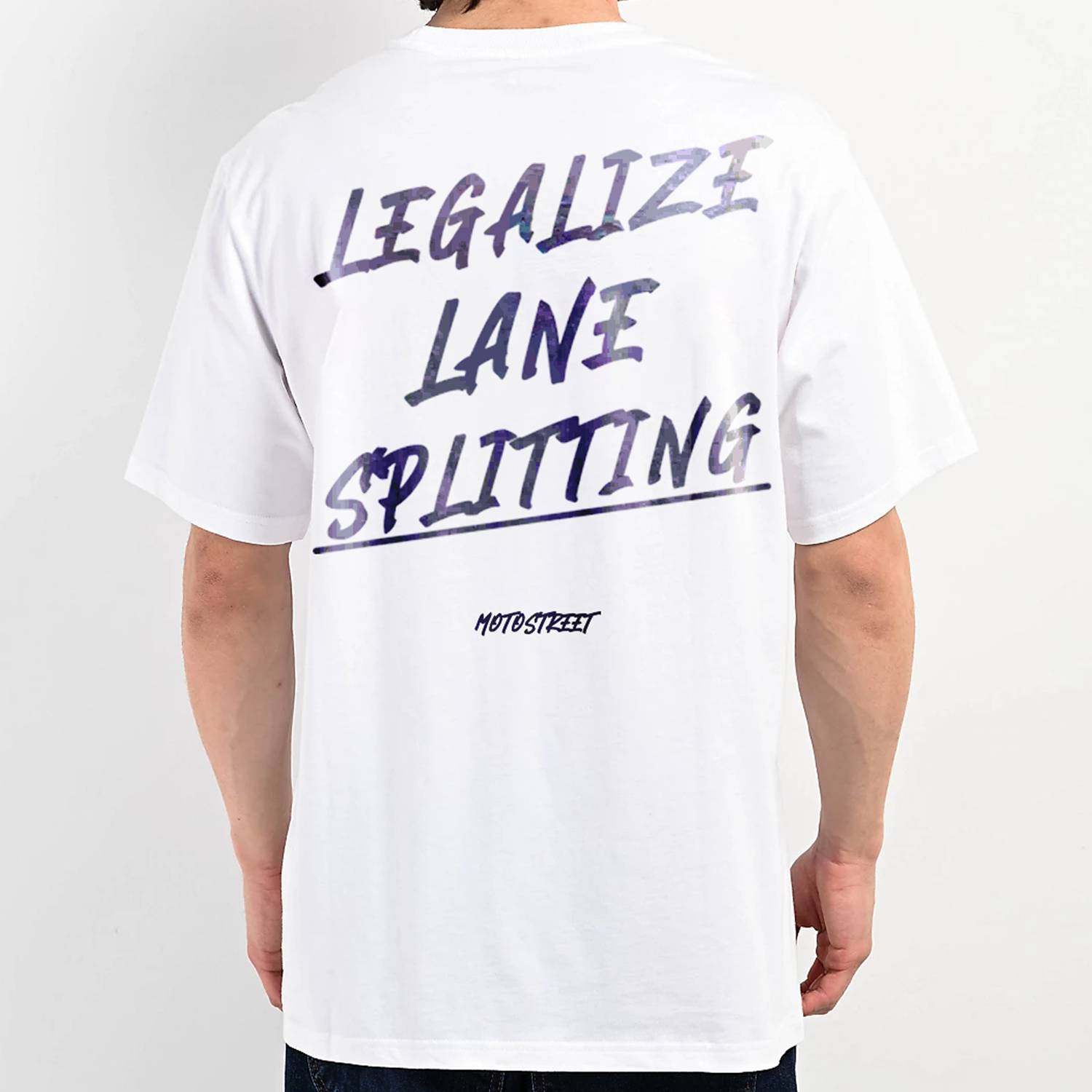 Oversized 'Legalize Lane Splitting' Tee for Motorcycle & Streetwear Enthusiasts - Loose Fit with Wide Arm Holes, Drop Shoulder Design, Comfortable and Durable Biker T-Shirt Celebrating Riding Culture and motorcycle rider gift ideas.