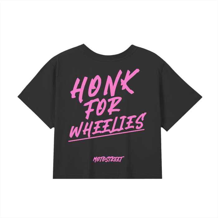 Honk For Wheelies Crop Top (pink)