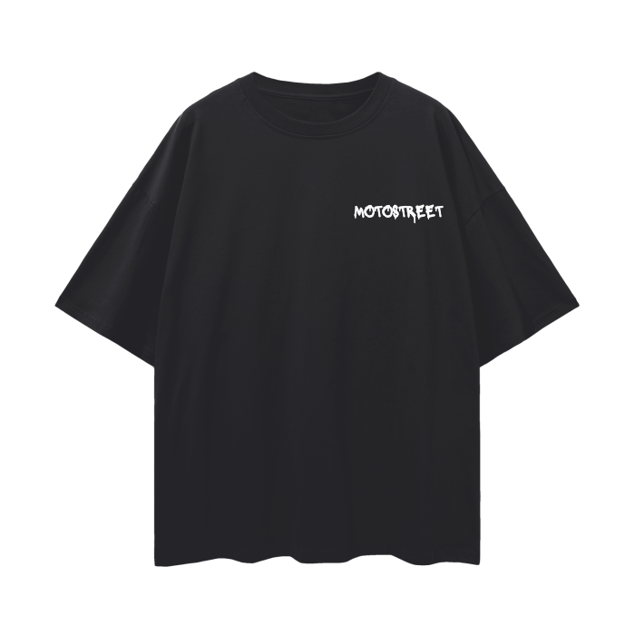 Oversized 'We Met At A Gas Station' Tee for Motorcycle & Streetwear Enthusiasts - Loose Fit with Wide Arm Holes, Drop Shoulder Design, Comfortable and Durable Biker T-Shirt Celebrating Riding Culture and motorcycle rider gift ideas.