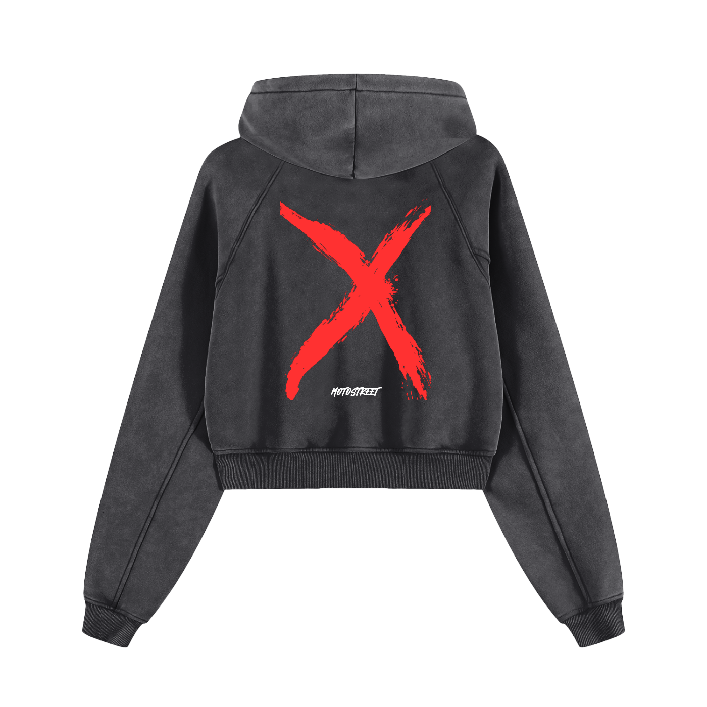 MotoStreet "X" Cropped Hoodie